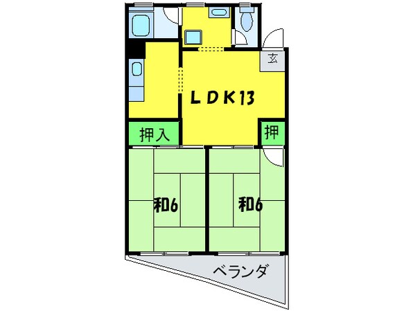 辻野マンションの物件間取画像